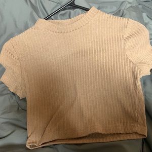 brown cropped top